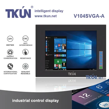 

TKUN10.4 inch Resistance Highligh 800*600 Outdoor sunshine CanVisible industrial displaysWall mounted embedded system V104SVGA-A
