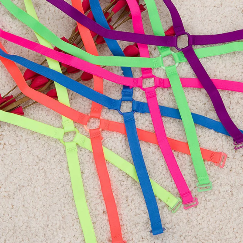 Buy Colorful Bra Straps Sexy Girl 1CM Candy Solid Elastic Shoulder Bra Strap