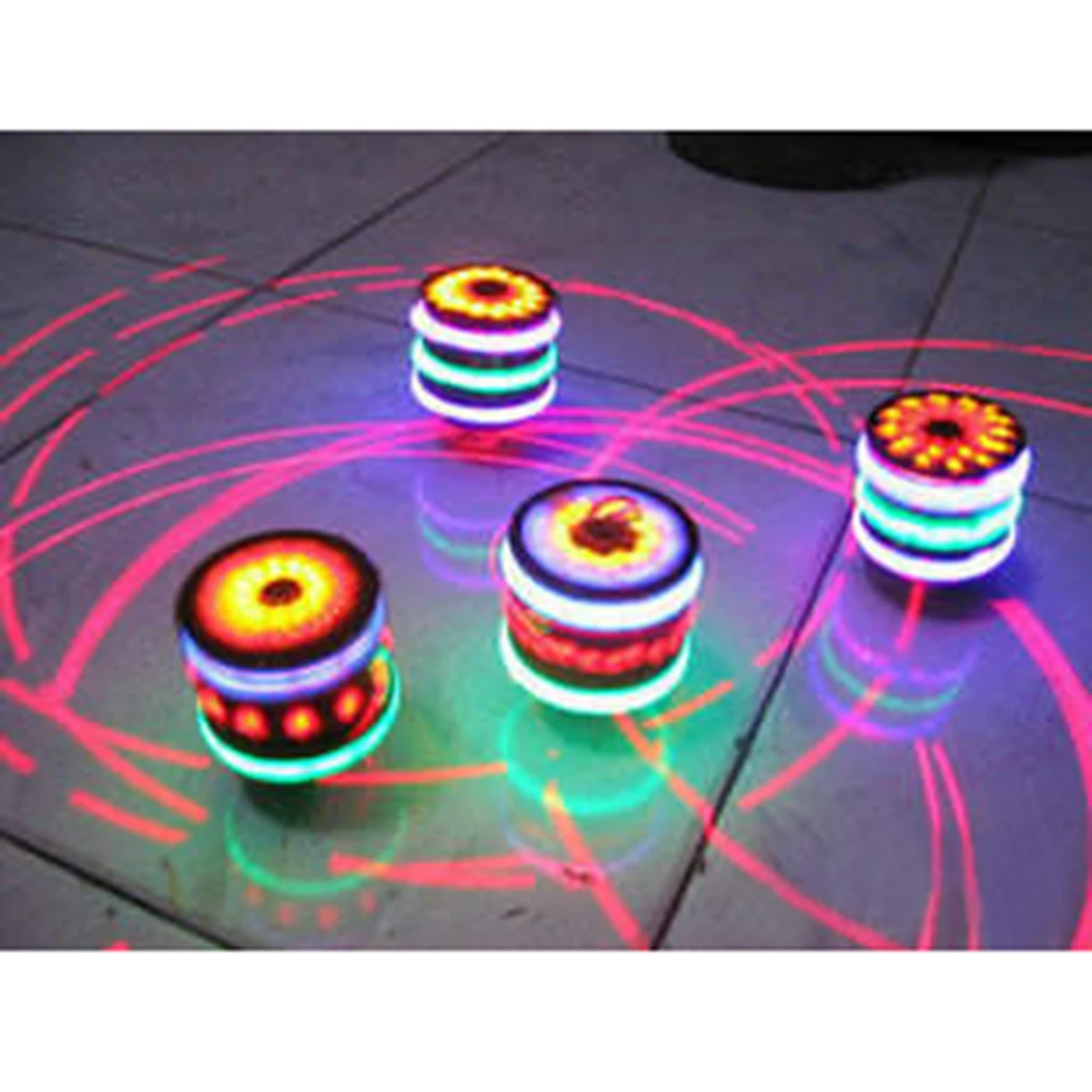 4 set Colorful Gyro Spinning Top Toy Flash Light Sound Music Toy Music