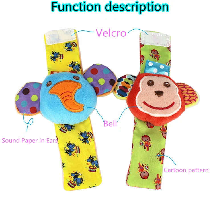 SKKBABY/детские носки для малышей; погремушка; игрушки; погремушка на запястье; носки для ног; детские носки 0-12 месяцев