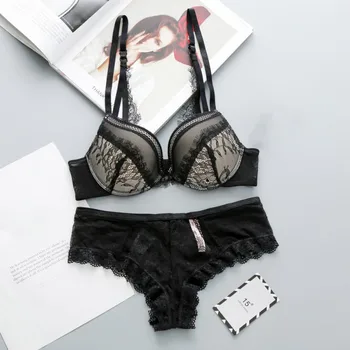 

Elegant Women Lace Bra Set Ladies Lace Gathering Bra Sexy Bra Underwear Set
