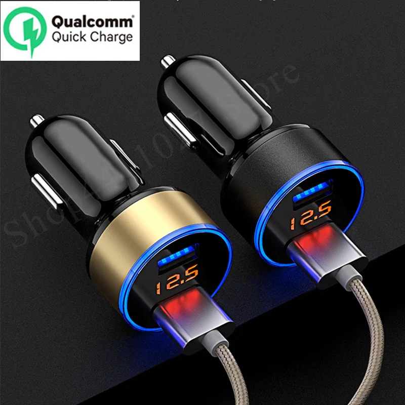 

3.1A 5V Dual USB Universal Car Charger With LED Display for Jeep Wrangler JK TJ YJ Grand Cherokee WJ XJ Renegade sport 2000-2019