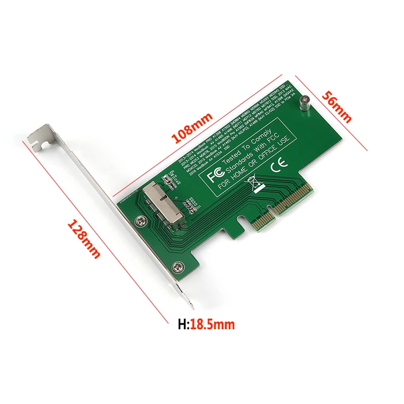 PCI Express PCIE PCI-E на 4X адаптер Карточка SSD конвертер карты для Apple 2013 MacBook Air A1465 подходит для Mac Pro, MD878 ME253 SSD