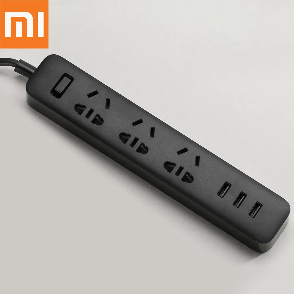 Оригинальная электронная розетка Xiaomi для умного дома быстрая зарядка 3 USB + гнезда