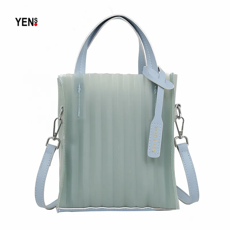 

Clear Transparent PVC Shoulder Bag Women Candy Color Women Jelly Bags Tote Solid Color Top-handle Handbags Clear Bag Crossbody