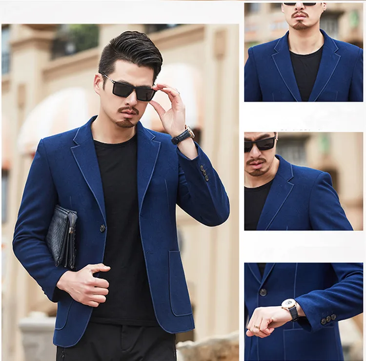 MOOWNUC, новая модная мужская одежда, блейзеры, приталенные куртки, Homme, костюм, пальто, весна, осень, формальный Блейзер, хлопковое пальто для мужчин