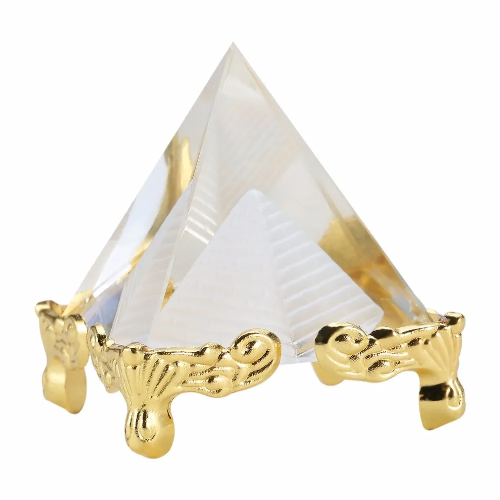 Модный искусственный Египетский прозрачный K9 кристалл пирамида из кварца домашнее украшение офисного стола прекрасный орнамент подарок для друзей