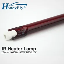 HoneyFly 3pcs/lot J254 220V 1080W Infrared Halogen Lamp 254mm R7S Heater Tube Single Spiral for Heating Drying Quartz Tube Glass quartz capillary tube od4 0 id2 0 l100mm silica single bore glass capillary tube high temperature glass tubes