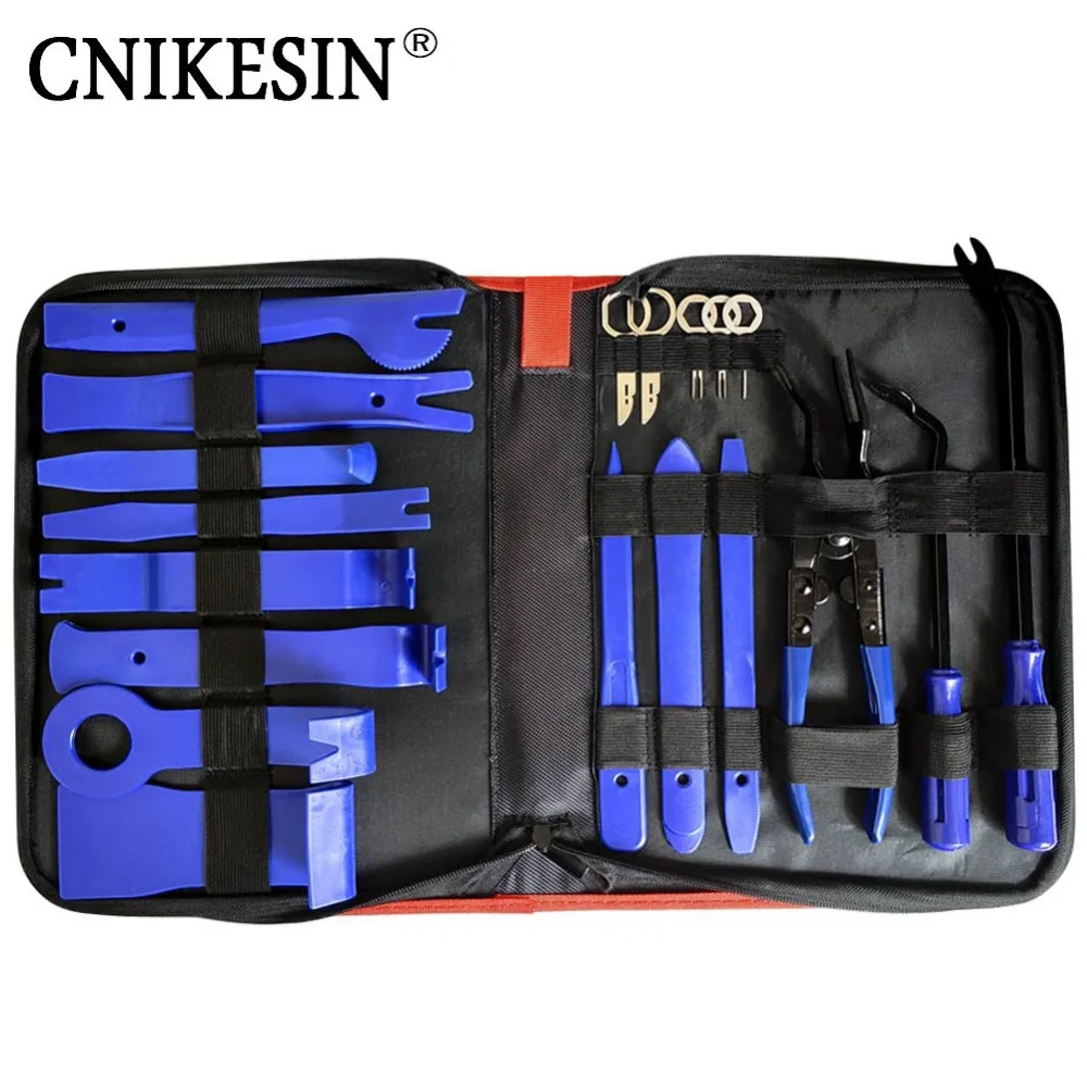 CNIKESIN 19PCS Car Panel Removal Tools Kit Car Panel Dash Audio Radio