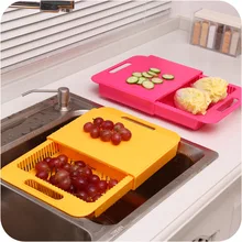 Zeegle антибактериальные Разделочные Блоки кухонная корзина для слива пластиковая доска для резки против плесени Нескользящая разделочная доска
