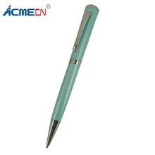 ACMECN классические металлические шариковые ручки модные светильник Голубой Цвет Новинка 3 сбоку дизайн шариковая ручка с хромированной отделкой пополнения чернил Металлические Ручки