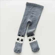Осень мультфильм лиса/panda дизайн Детские колготки для девочек теплые хлопковые милые Детские леггинсы детские колготки 0-3Years