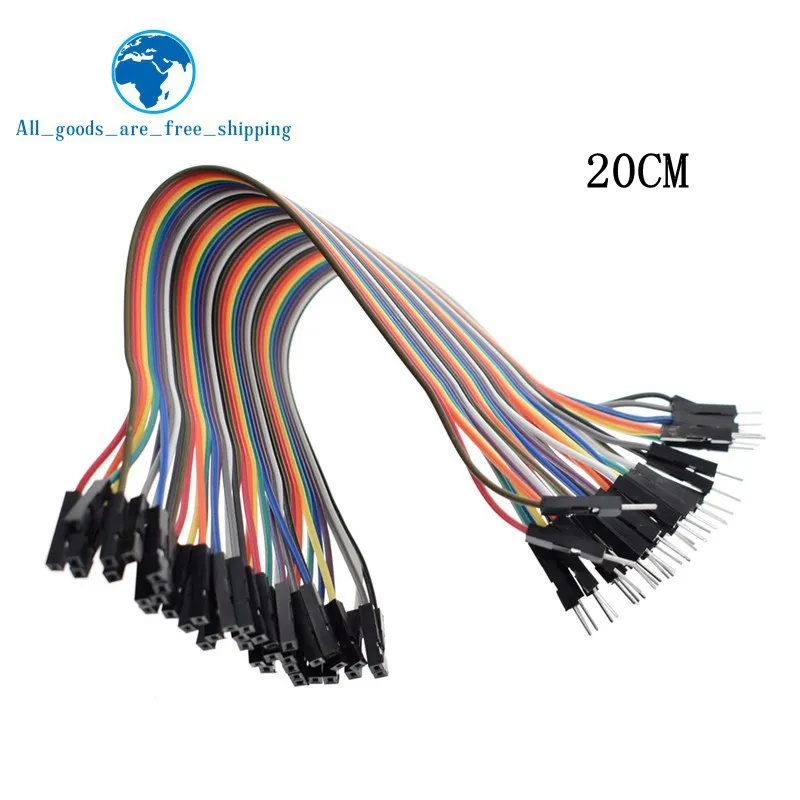 TZT Dupont линия 10 см/20 см/30 см мужчин и женщин+ женщин и женщин Перемычка провода Dupont кабель для arduino DIY KIT - Цвет: 20CM male to female