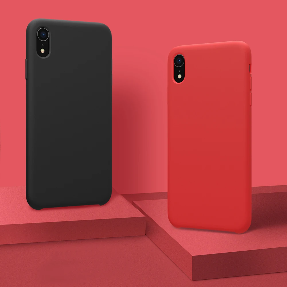 Для iPhone XR чехол NILLKIN жидкий Гладкий силиконовый чехол для iPhone XR роскошный защитный чехол