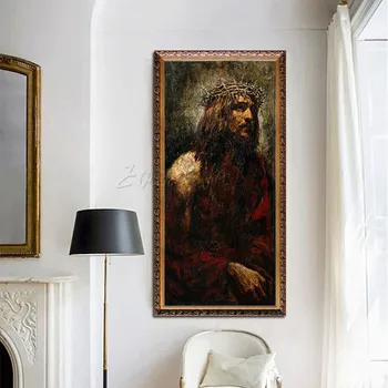 

Jesus Christ Jesus Canvas Posters and Prints Wall Art Pictures for living room Home Decor cuadros decoracion Oil painting 165