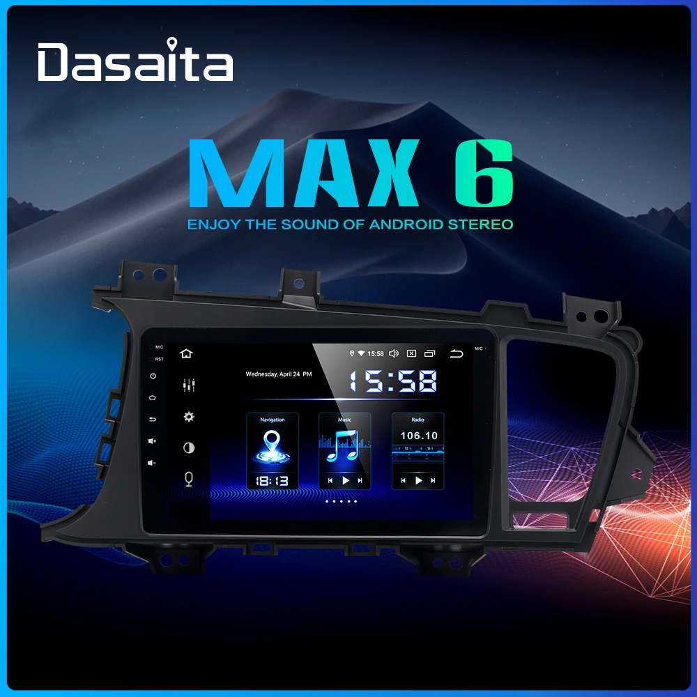 

Dasaita 8" HD IPS Screen 1 Din Car Radio Android 9.0 for Kia K5 Optima 2011 2012 2013 Bluetooth GPS HDMI DSP