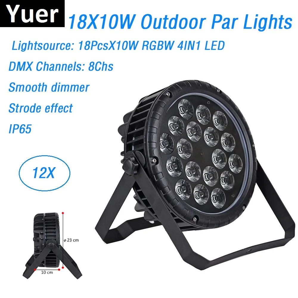 Бесплатная доставка Водонепроницаемый Par огни 18X10W Dj Банки LED RGBW мыть диско IP65