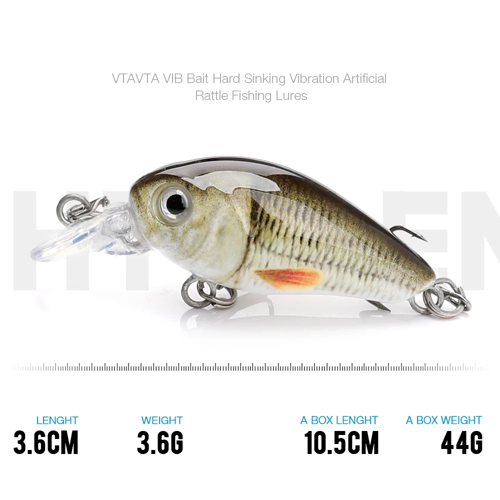 VTAVTA البسيطة Crankbait 5 قطعة الصيد السحر 3.6 سنتيمتر 3.6g توبواتر الاصطناعي الطعم الثابت أسماك Swimbait Wobblers الكارب الصيد إغراء مجموعة