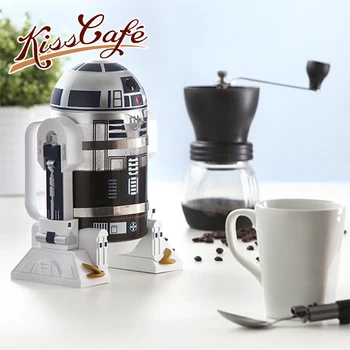 

960ml Star Wars Robot Creative French Press Home 28 * 19.5 * 21cm Mini French Press Pot Espresso Black Coffee Hand Coffee Pot