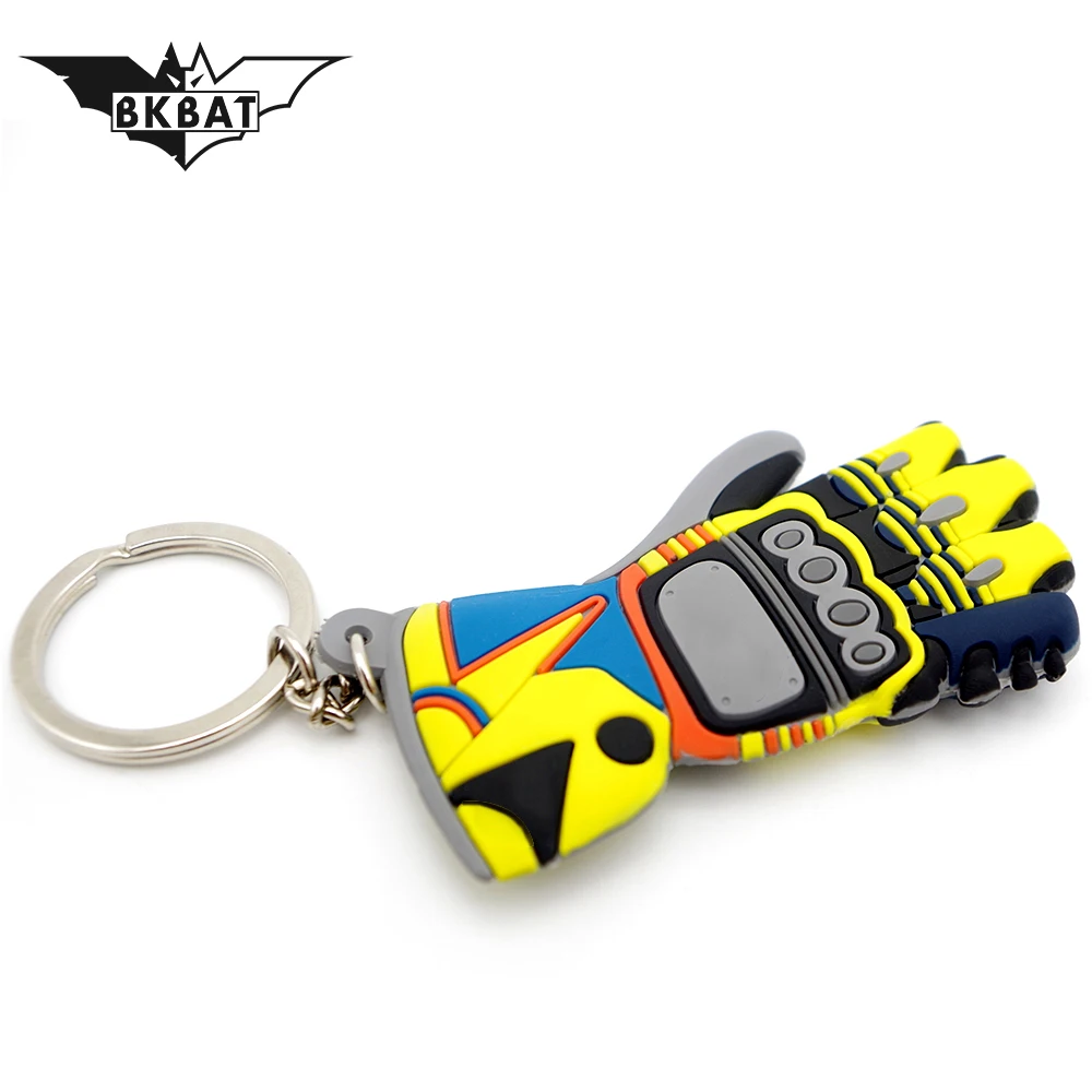 

Lovely Moto Keychain Glove Logo Motorcycle Accessory Key Ring Voiture Chain For abarth car key ring car key ring llavero yamaha