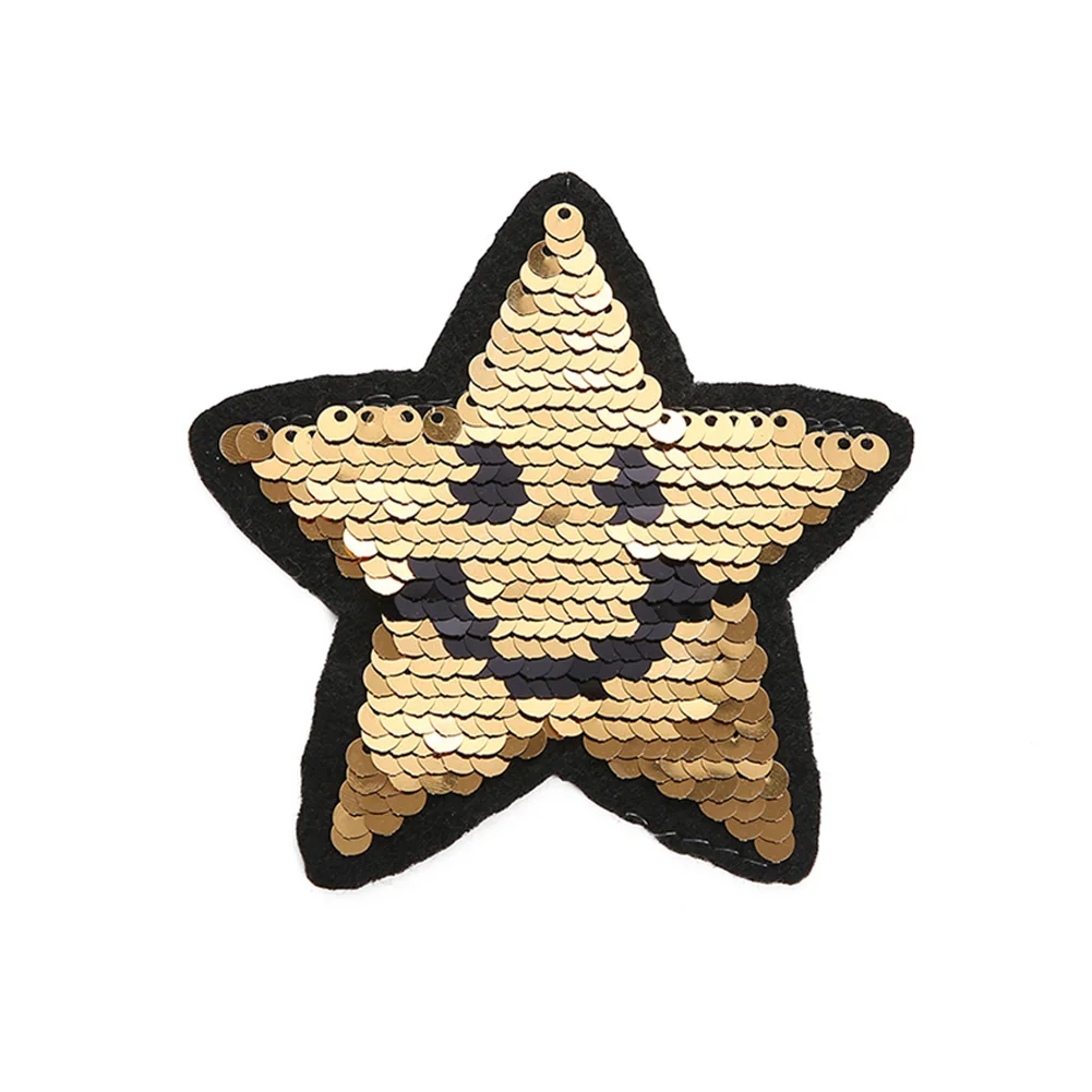 

Change Color Sequins Patch Reversible Sew On Star Tower For Clothes DIY Clothing Coat 669