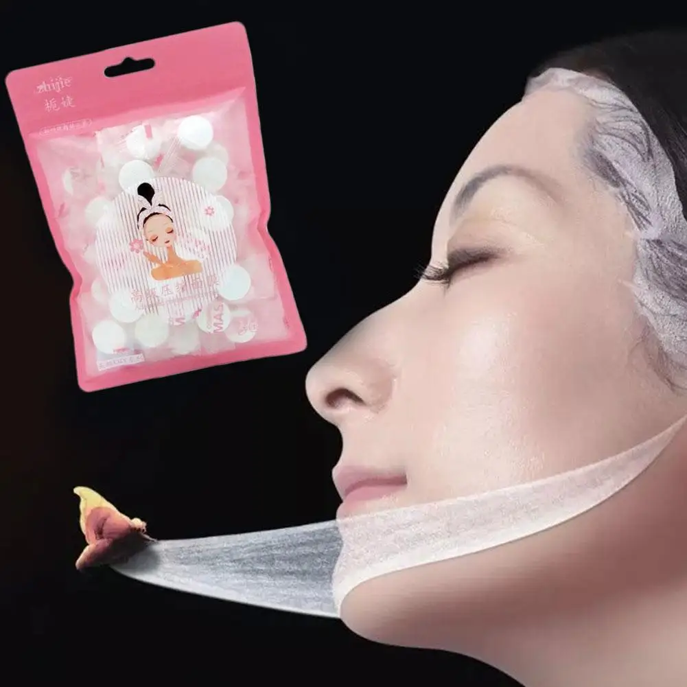 Download 50pc/box Disposable Facial Masks Papers Compressed Face ...