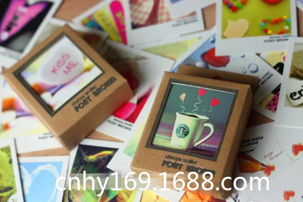 40 листов/коробка кассета мини карты счастливой жизни стиль мультфильм DIY карты подарочные карты чистая открытка поздравительные открытки