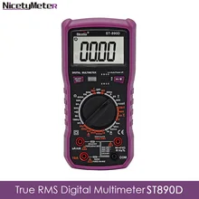 Nicetymeter ST890D Цифровой мультиметр ручной диапазон True измеритель предельной синусоидальной мощности Портативный 6000 отсчетов вольтметра термометр Тест Транзистор