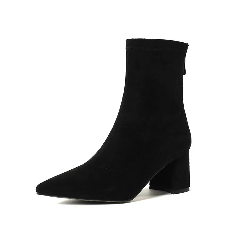 

LOVEXSS Woman Ankle Boots Fashion Zipper Genuine Leather Black Yellow Brown Woman Ankle Boots