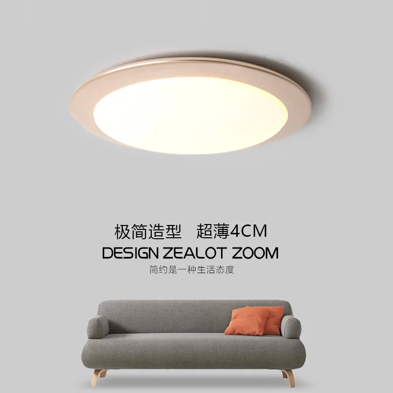 

led Nordic Individual Atmospheric Living Room Lighting Bedroom Balcony Ultra-thin Remote Control Iron Roof Lighting