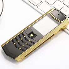 Роскошный Металлический+ кожаный корпус Gsm Dual Sim Сотовые телефоны Bluetooth мобильный телефон V1 Поддержка Русская клавиатура