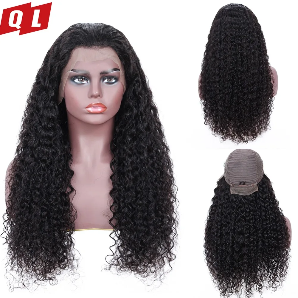 QLOVE Lace Front Human Hair Wigs Natural Remy Lace Front Wig For Black Women Brazilian Water Wave Human Hair Lace Frontal Wigs  (2)