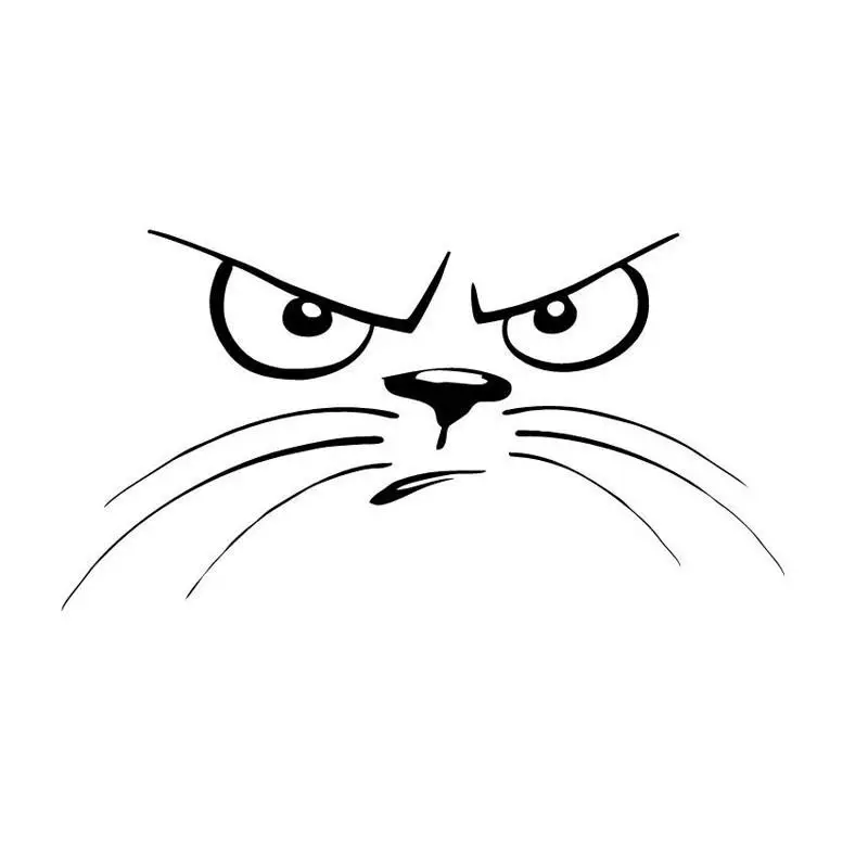 15 2*8 см не Happy Cat Face наклейки на окна животных персонализированные автомобильные