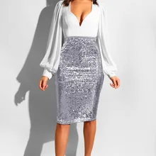 Joiekuno, однотонные, расшитые блестками, уличные, модные мини юбки для женщин, облегающие,, женские, сексуальные, женские, вечерние, на пуговицах, WNY8699