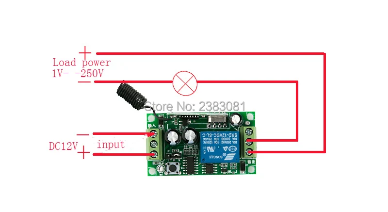 DC12V 1CH 10A радио Управление; RF Беспроводной кнопочный пульт дистанционного Управление переключатель 315 МГц, 433 МГц Телескопический передатчик+ приемник