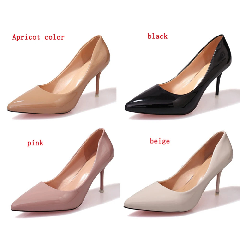 2019 New Fashion High Heels Women Pumps Thin Heel Classic White Red Nude Beige Sexy Prom Wedding Shoes Size 36-39 2019 New Fashion High Heels Women Pumps Thin Heel Classic White Red Nude Beige Sexy Prom Wedding Shoes Size 36-39