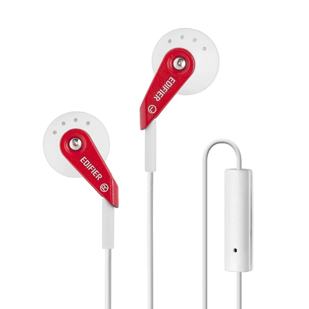 EDIFIER P185 Hi Fi наушники 3 5 мм AUX гарнитура классические вкладыши с микрофоном для iphone