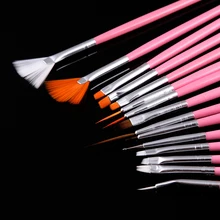 15Pcs Nail Art Painting Line Flower Brush Pen Set French Acrylic UV Gel Polish False Tips Dotting Drawing Pro Manicure Decor Kit