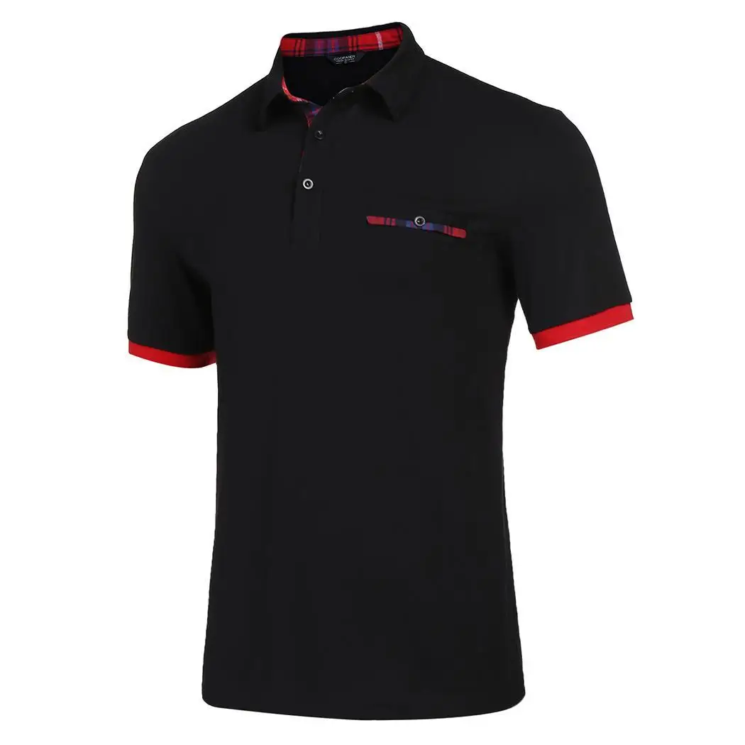 Turn-down Sleeve Polo Short Casual Collar Button T-Shirt Men | Мужская одежда