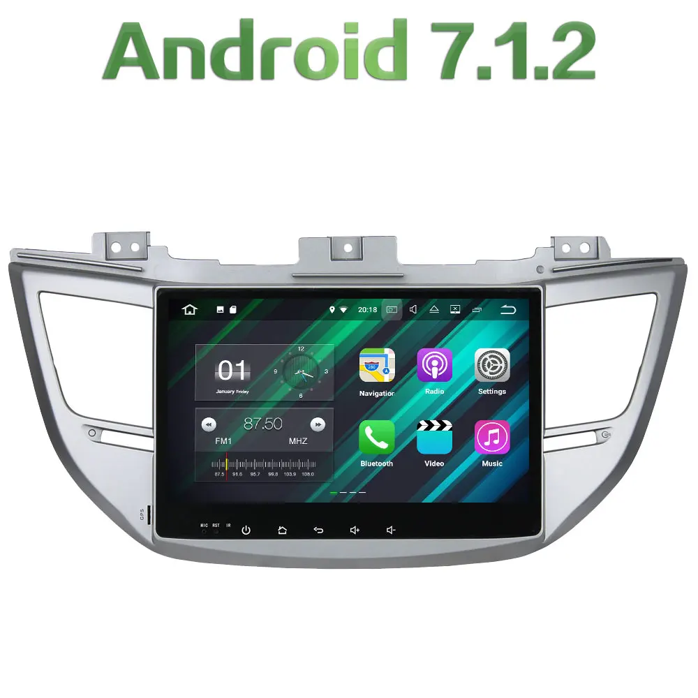 2 din Android 7 1 2 Quad core 10 1 2GB RAM GPS Navigation Car Radio