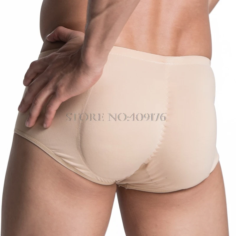 PRAYGER Men Sillicon Pads Butt Lifter Control Panties Removable Inserts Shaper Padded Enhancement Cotton Underwear