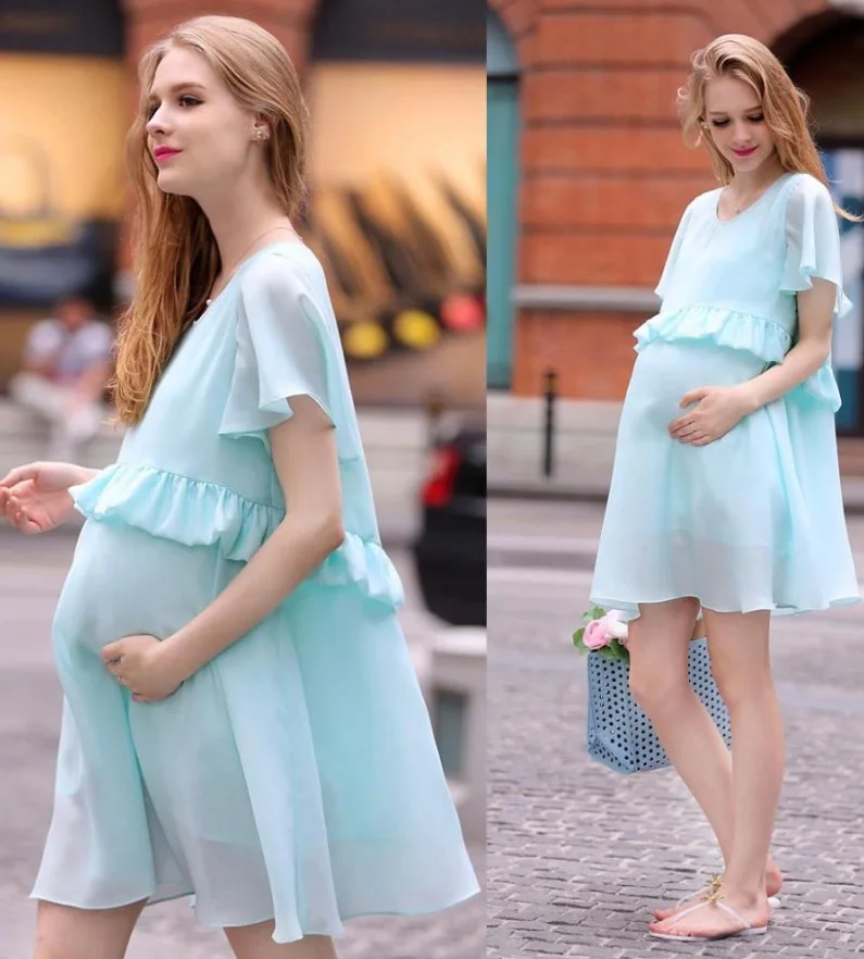 Беременная летнее платье женщины одеваются длинные платья Vestidos Longos Vestido Longo халат