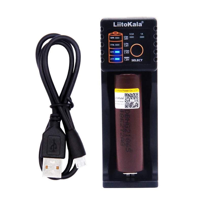 LiitoKala Lii-100 зарядное устройство+ LiitoKala HG2 18650 литиевая батарея 3,7 V 3000 mAh перезаряжаемые батареи