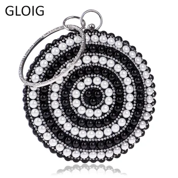 

GLOIG Beaded Women Evening Bags Bohemian Style Summer Lady Party Wedding Diamonds Day Clutches For Bridal Handbags