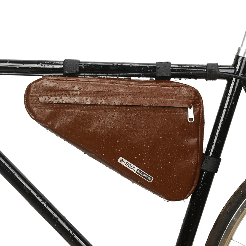 Водонепроницаемая сумка для велосипеда непромокаемая большая емкость pu кожа MTB дорожный каркас треугольная сумка Caulking Pannier аксессуары