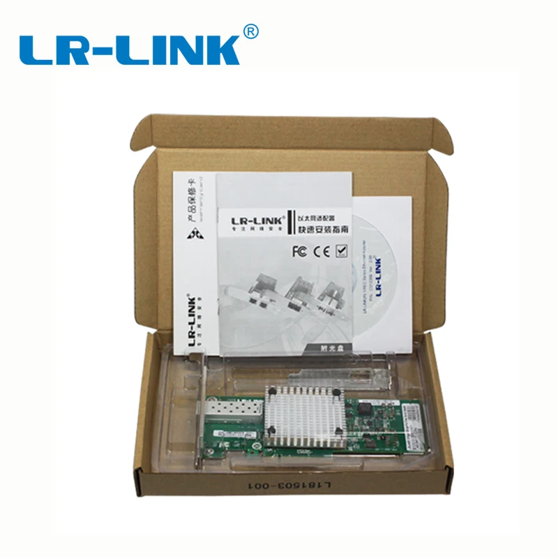 LR LINK 9801BF SFP + 10 Гб NIC Ethernet карта PCI Express волоконно оптическая Сетевая Lan адаптер Intel