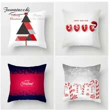 Fuwatacchi Happy New Year Cushion Cover Merry Christmas Cartoon Deer Star Snow Pillow Cover Home Decoration Accessories pillow cover christmas snow man home decoration