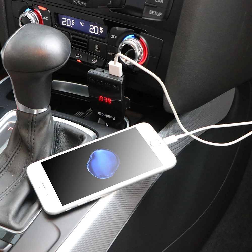Onever Bluetooth автомобильный комплект MP3 плеер fm передатчик Handsfree беспроводной FM