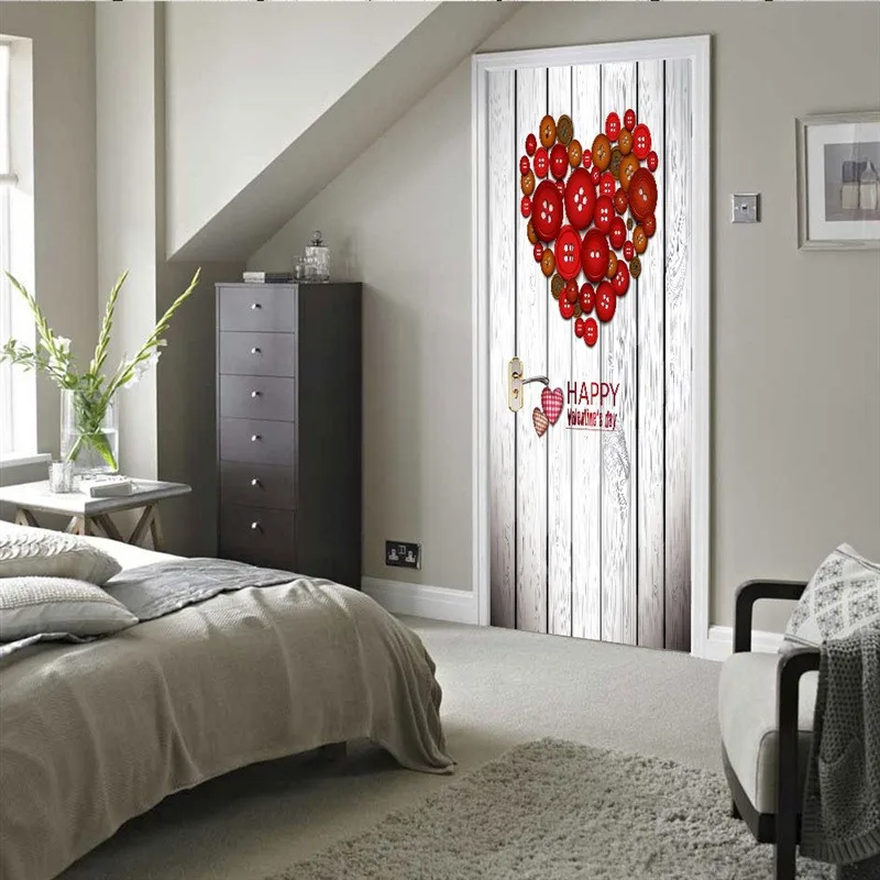 Romantic Door Paste Heart Peach Design Door Paste Valentine's Day Anniversary Home Decoration Wall Wallpaper Romantic Door Paste Heart Peach Design Door Paste Valentine's Day Anniversary Home Decoration Wall Wallpaper