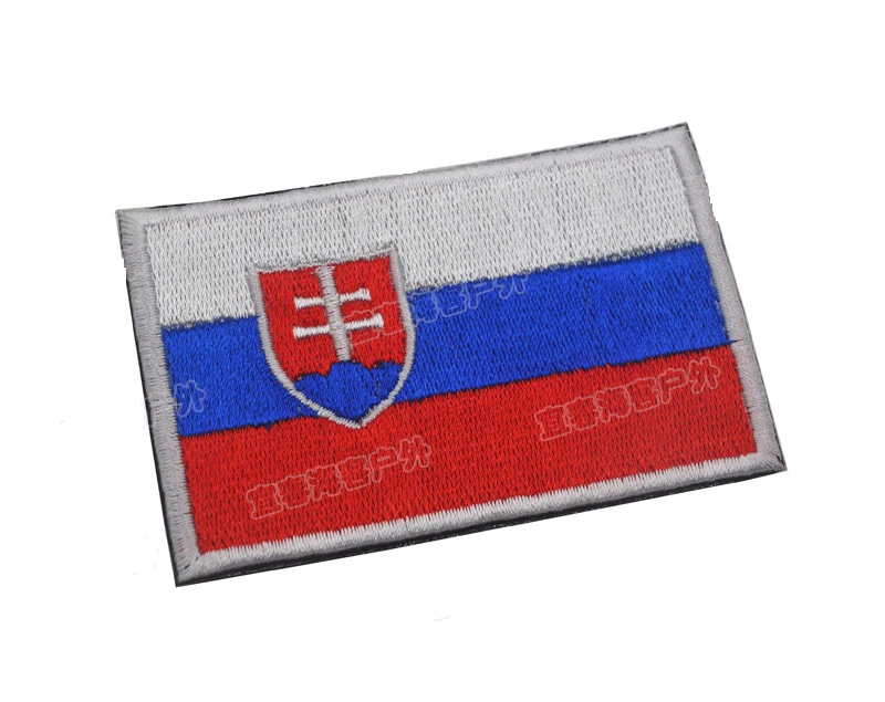 Словацкий национальный флаг вышивка нашивка Словакия вышитая нашивка военного типа тактическая повязка на руку вышивка для одежды Швейные Аппликация